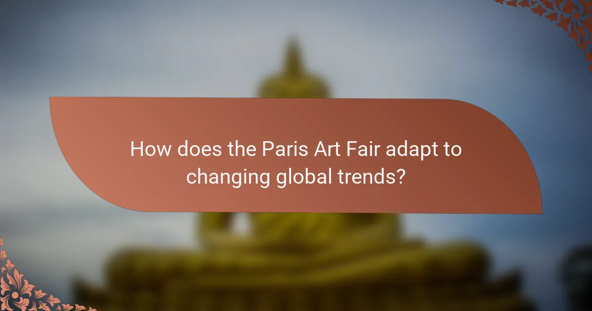 How does the Paris Art Fair adapt to changing global trends?