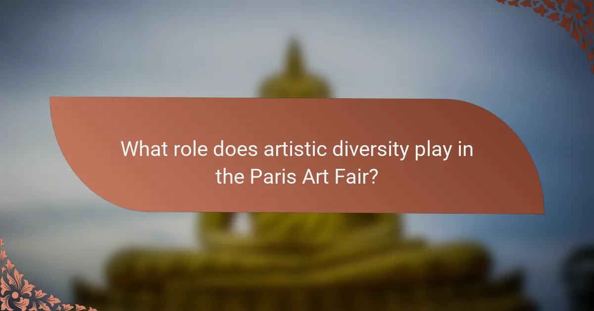 What role does artistic diversity play in the Paris Art Fair?